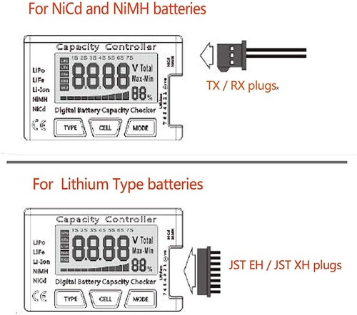 Batterie Akku Kapazität Digital Checker Li-Ion NiMH Nicd LiPo Spannung Tester - Bild 11 von 11