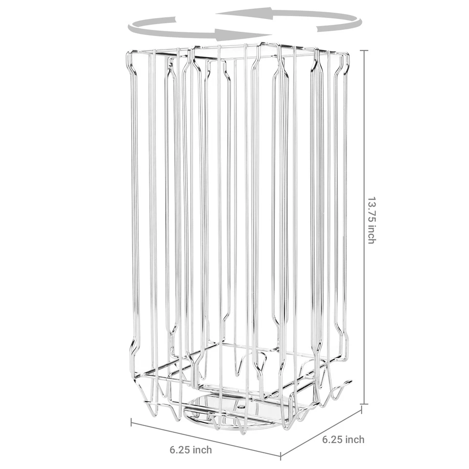 不锈钢银色 360 度旋转咖啡包和套架,吊舱支架 — 第 4/4 张图片