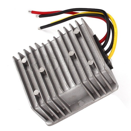 Silver Gray Dampproof DC12V Step Up to 19V 95W 5A Car Power Converter Adaptor