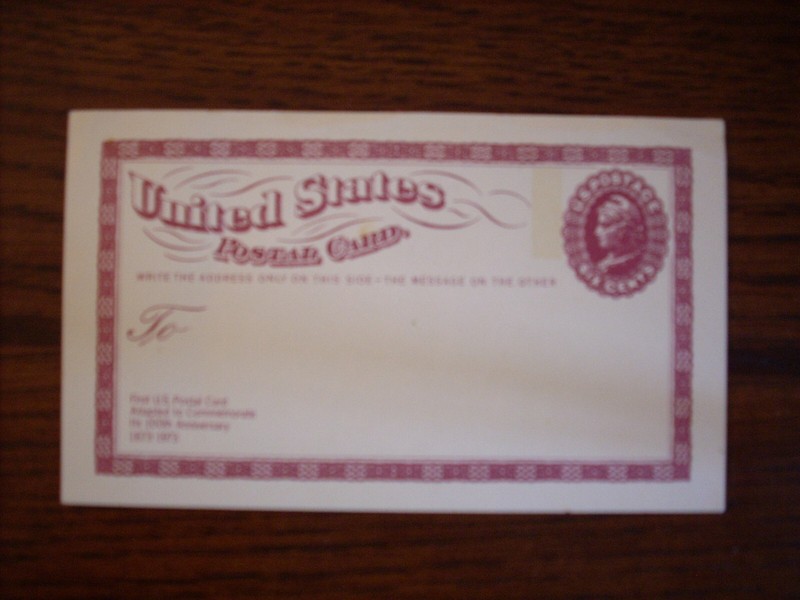 6-Cent Liberty Postal Card Commemorating 1st US Postal Card, 1873-1973