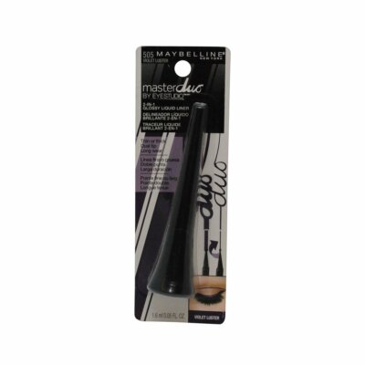 3 Pack- Maybelline Master Duo 2 In 1 Glossy Liquid Eyeliner #505 Violet Luster