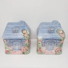 Nobel Ball Vintage Cottage/Yorkshire Village Ceramic Salt And Pepper Shakers