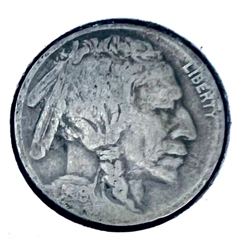 1919-P  Buffalo Nickel, No "F" Error Good Condition,
