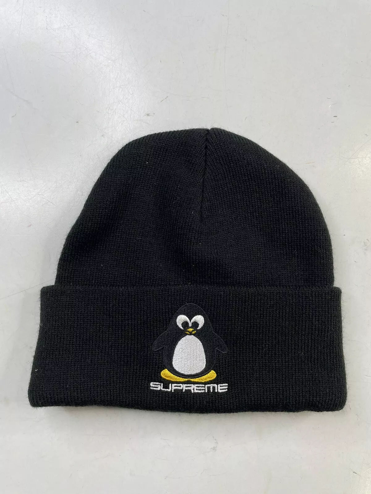 SUPREME New York Penguin Beanie NOIR chapeau d'hiver FW 2020 animal NY classique