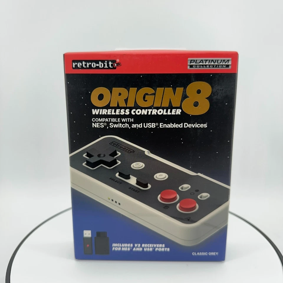 Retro-Bit Origin8 2.4 GHz Wireless Controller for Nintendo NES/Switch/USB - Image 2 of 4