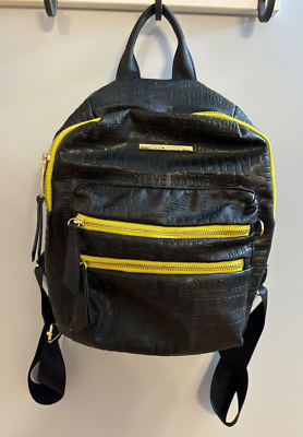 Black/Gold Book-bag by Steve Madden Steve Madden | Bags | Steve Madden Logo Backpack Black Wgold  main image 3