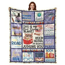 Book Lovers Gifts Blanket Gifts for Book Lovers Reader Reading Throw Blanket ...