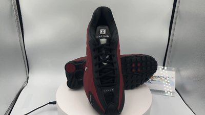 Nike Shox R4 BLACK/METALLIC SILVER-TEAM RED AR3565-009 Women's