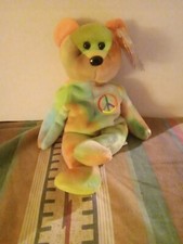 Ty Beanie Baby: Peace Bear 1996 - Multicolor