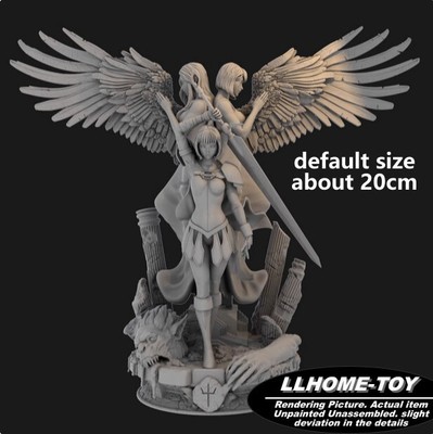 Anime Character Clare Sword Twin Angels Resin 3D Print GK Figure DIY Model