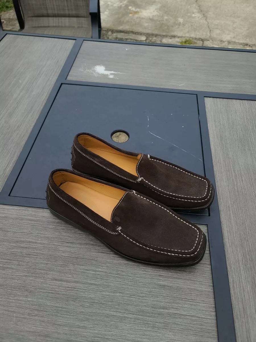 Tod s Chocolate Brown Suede Men s Loafers Size 9.5 USA