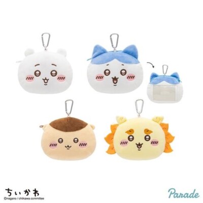 Chiikawa Plush Pass Case Pouch Chiikawa Hachiware Kurimanju Shisa