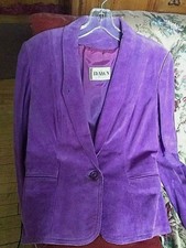 Ladies Dusty Purple Vintage Suede Jacket