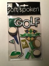 MAMBI Soft Spoken 3D stickers GOLF Theme 95264 Fast FREE Ship 