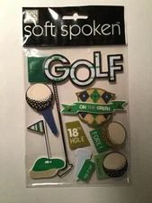 MAMBI Soft Spoken 3D stickers GOLF Theme 95264 Fast FREE Ship!