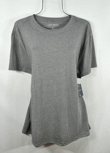 Lucky Brand Damen T-Shirt L grau Rundhals Boy Friend Fit Bluse Top Neu mit Etikett - Bild 3 von 8