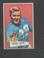 1952 Bowman Large Football Card #78 Bobby Layne-Detroit Lions Ex Mint Card