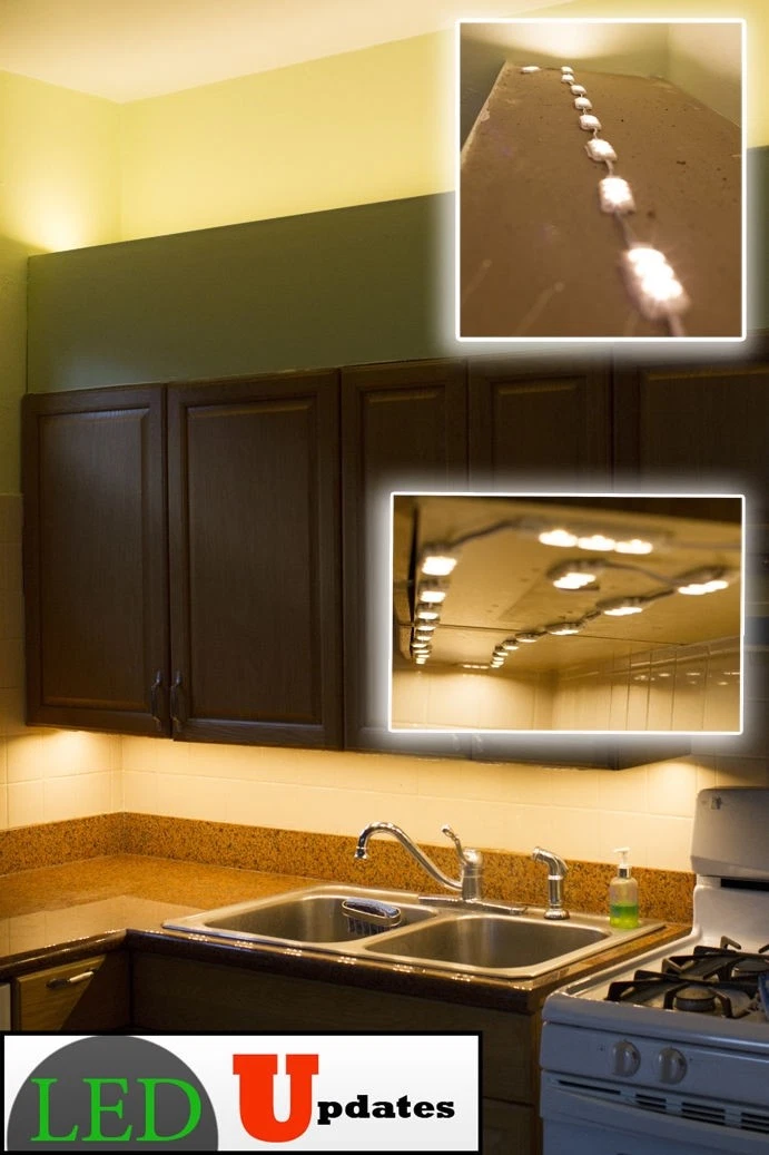 Hardwired under cabinet strip lighting outlet