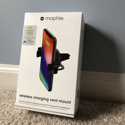 Mophie Wireless Charging Car Vent Mount for Qi Smartphones - Black NEW/UNOPENED!