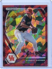 2021 Panini Prizm Draft Picks ROBERT GASSER RC BURGUNDY CRACKED ICE SP #12/23