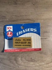 Rare NOS VintageCircle Brand Linton Pence No 2100 Multi-Kleen Eraser on Card New