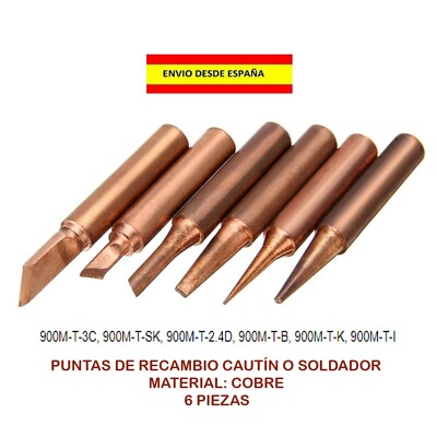SOLDADOR CAUTIN PUNTAS DE RECAMBIO LOTE DE 6 DISEÑOS DISTINTOS ELECTRONICA  MÓVIL | eBay