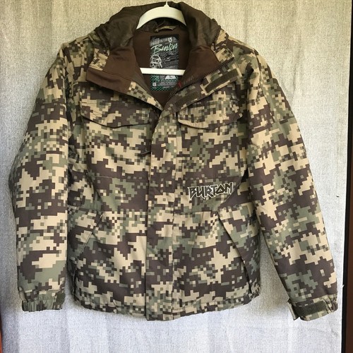 Burton Modem Snowboard Ski Jacket Coat Army Print ~~ Boy’s Size Large - Picture 7 of 7