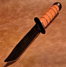 Classic USMC Marine Force Combat Hunting Camping Bowie Knife w/Leather Sheath
