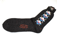 Argyle Socks VTG Archdale 50s Brown Gray Red White Blue Argyle Stack 9" x 9" NWT