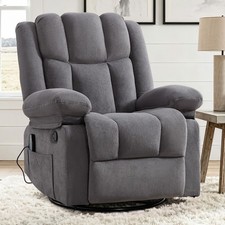 Swivel Rocker Recliner with Heat & Vibration