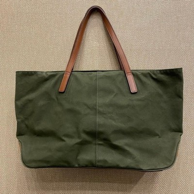 Snow Peak Canvas Leder Beuteltasche Tasche Khaki Groß Gebraucht Outdoor...