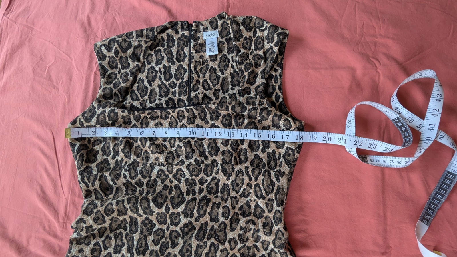 Cache Leopard Print Stretch Dress US Size L - image 10