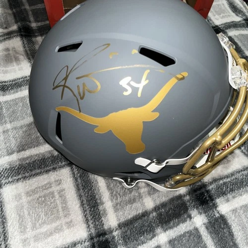 Ricky Williams Signed Texas SLATE Riddell Full Size Speed Replica Helmet -SS COA