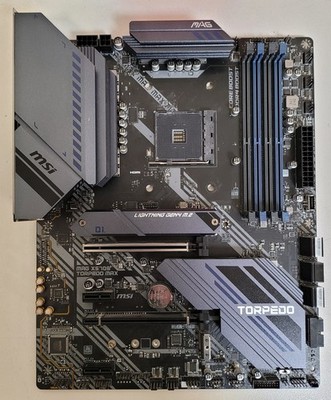 Mainboard AM4 MSI MAG X570S Torpedo Max MS-7D54 (funktioniert, teilbeschädigt!)