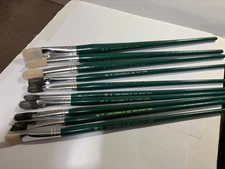 Ten Loew-Cornell 320 Paint Brushes---Used But Nice