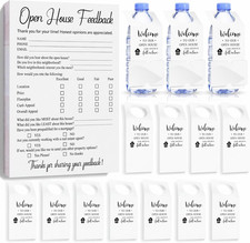 150 Pcs Open House Supplies with Feedback, Hang Tag, White, Classic Style