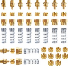 50PC Brass DOT Air Brake Hose End Fitting Kit J1402 Air Brake Fitting Assortment