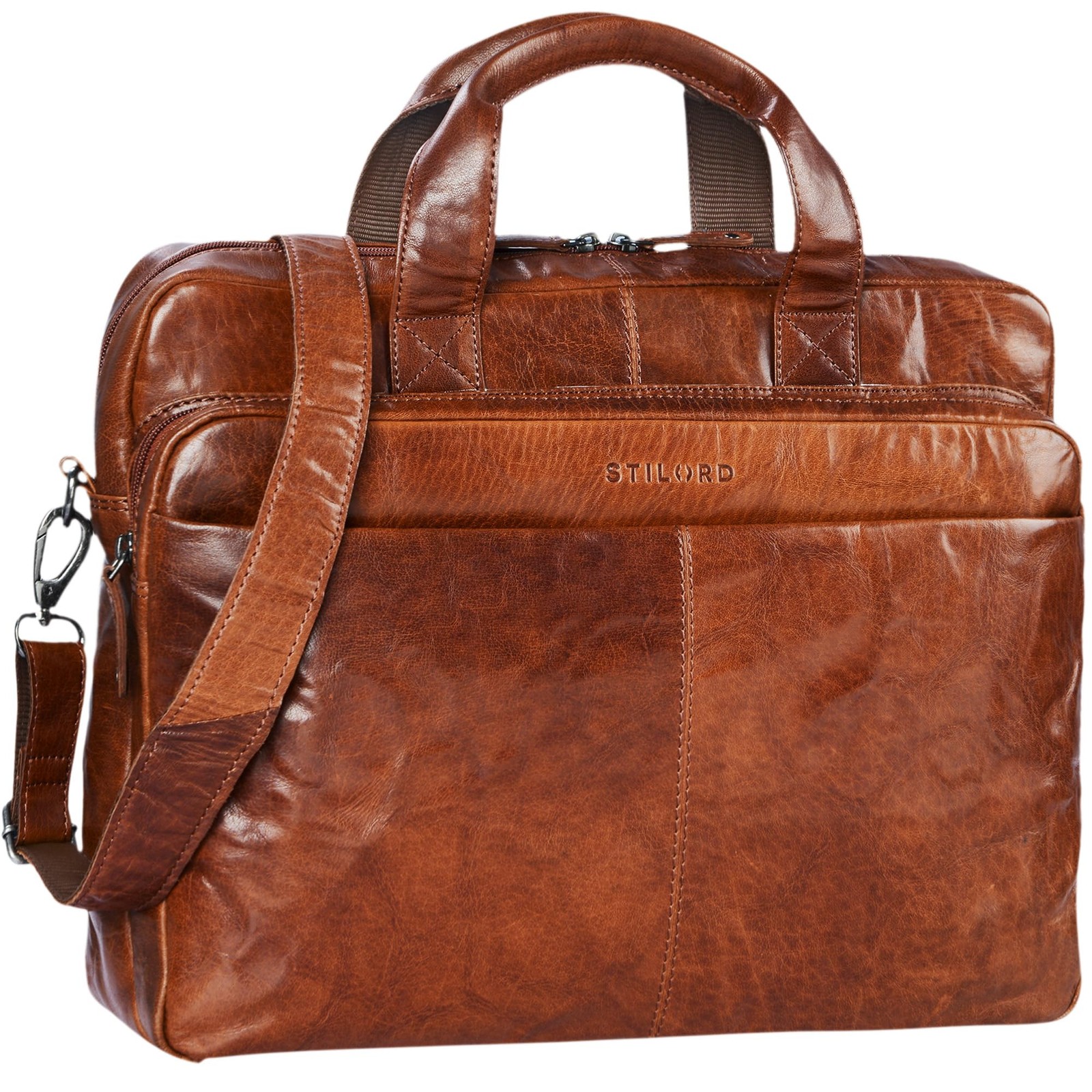 STILORD 'Verus' Borsa lavoro uomo in pelle Portadocumenti in cuoio Borsa (u5A)