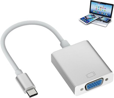 USB C auf VGA Adapter, Thunderbolt 3/4 Kompatibel, Stecker zu VGA Buchse