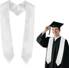 72 Inch Plain Graduation Stole Sash Class of 2025 2026 Unisex Adult