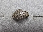 GRANDMA GRABE'S BEAUTIFUL VINTAGE 925 STERLING SILVER MARCASITE 2.3G RING SZ 6.5