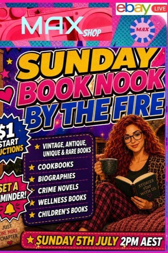 Book Nook By the Fire, Vintage, Antique & Rare Books mix genres
