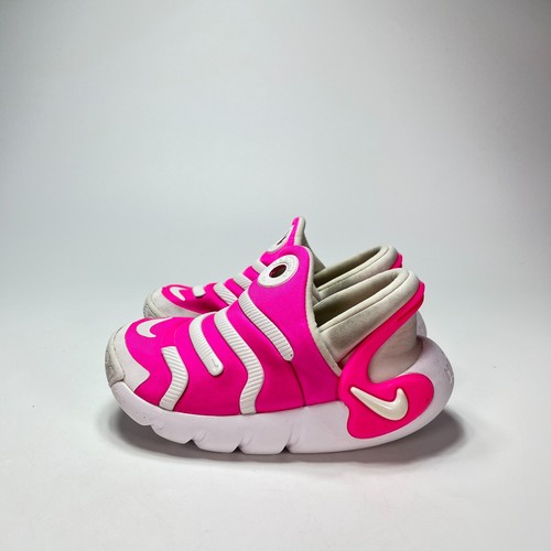Nike Dynamo 2 EasyOn Laser Fuchsia Pink White Slip On Sneakers PS Kids Size 10C - Picture 5 of 10