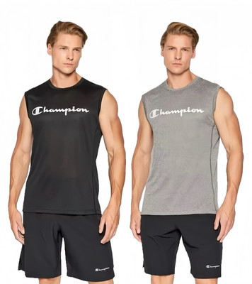Champion Herren Tank Top Gym Laufen Training Weste Athletic Fit Tee S/M/L/XL