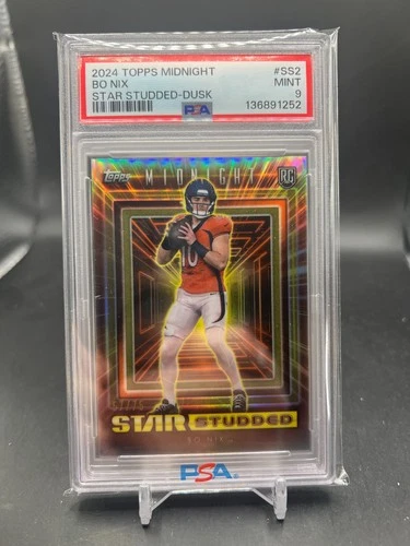 2024 Topps Midnight Bo Nix Star Studded-Dusk PSA 9 RC 57-75