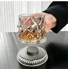 Spinning Crystal Whiskey Glass 360 Degree Rotating Wine Glass Stress Relief UK