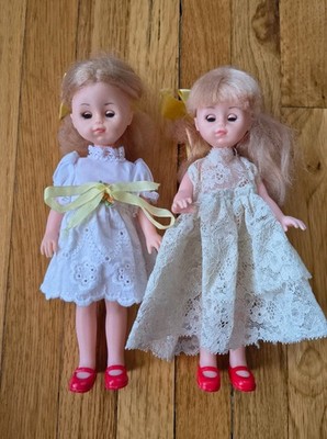 Vintage Pair of 1977-1978 Vogue Ginny Dolls 8'' - Bendable Knees, Sleepy Eyes