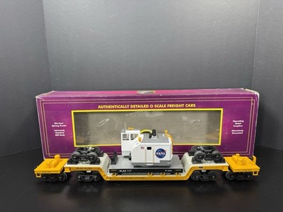 MTH 20-95239 NASA 75' depressed flat car with crane cab #18502 LNIB