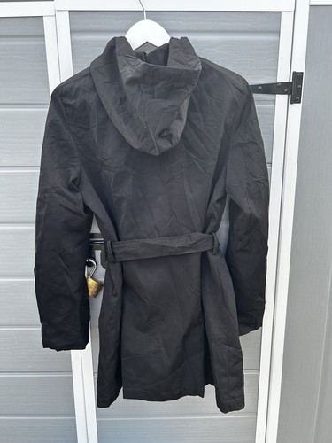Nautica Women’s Coat with waist tie Black Large - Picture 3 of 7