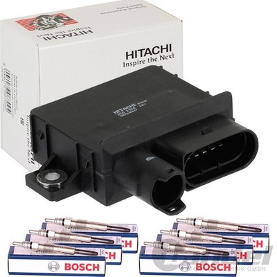 ASTEMO HITACHI STEUERGERÄT GLÜHZEIT + 6x BOSCH GLÜHKERZEN passend für BMW N57